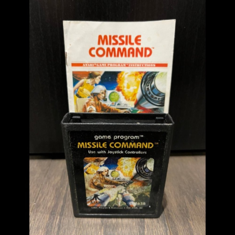 Missile Command Atari 2600 Game Cartridge w/ Original Instruction Manual